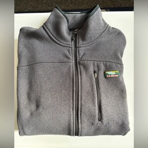 L.L. Bean Men's Charcoal Gray Full-Zip Sweater Jacket